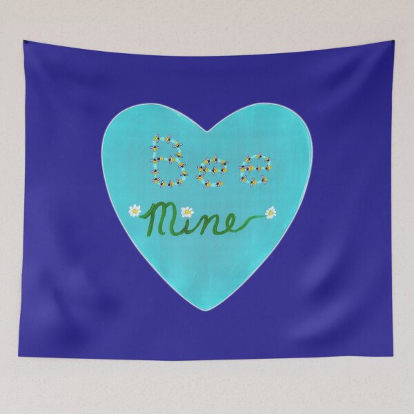 Item preview, Bee Mine Valenties Day Blue Heart designed and sold by DLawsonDesigns.