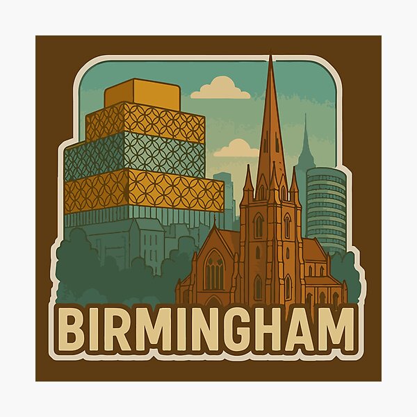 Item preview, Birmingham Travel Souvenir Sticker designed and sold by rogue-design.
