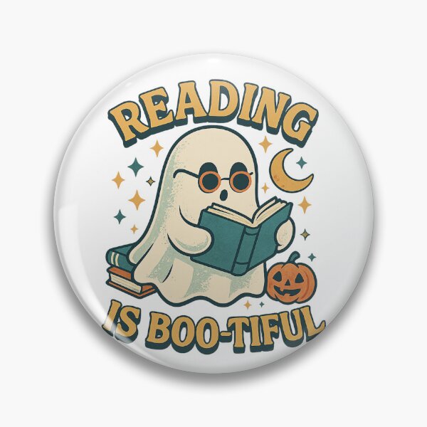 Artikelvorschau, Retro-Geist-Lesebücher • Retro-Halloween-Shirt • Bibliothekar-Geist-Halloween • Halloween-Buuh-Schule • Bibliothekar-Halloween-Geisterpullover entworfen und verkauft von PixelBlooming.