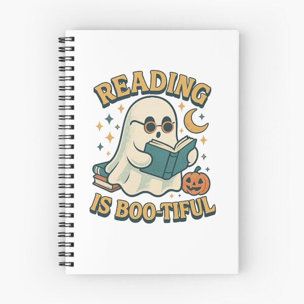 Item preview, Retro Ghost Reading Books • Retro halloween shir • Librarian Ghost Halloween • halloween boo school • librarian halloween ghost sweater designed and sold by PixelBlooming.