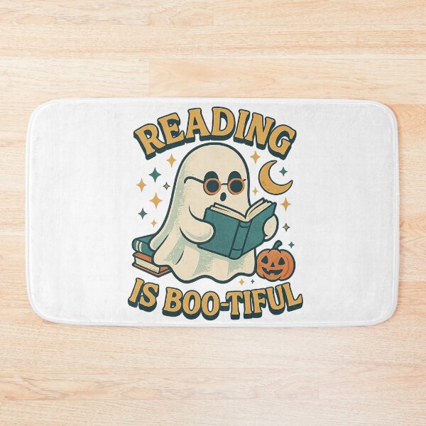 Item preview, Retro Ghost Reading Books • Retro halloween shir • Librarian Ghost Halloween • halloween boo school • librarian halloween ghost sweater designed and sold by PixelBlooming.