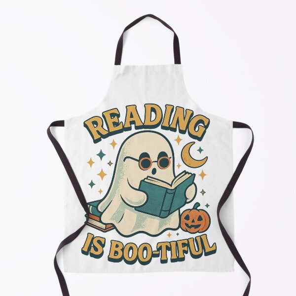 Item preview, Retro Ghost Reading Books • Retro halloween shir • Librarian Ghost Halloween • halloween boo school • librarian halloween ghost sweater designed and sold by PixelBlooming.