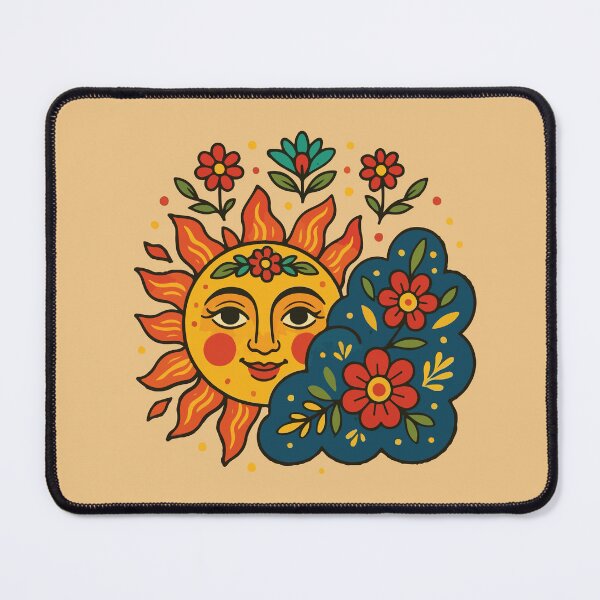 Item preview, Hippie sun and flowers designed and sold by BrownHorse90s.