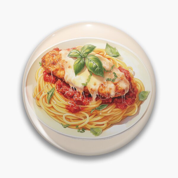 Item preview, Plate of Chicken Parmigiana and Spaghetti Bolognese designed and sold by Alicia Chee.