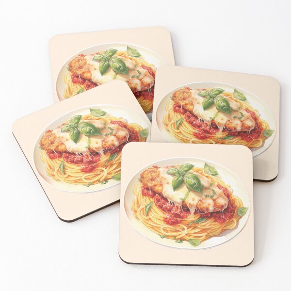 Item preview, Plate of Chicken Parmigiana and Spaghetti Bolognese designed and sold by Alicia Chee.