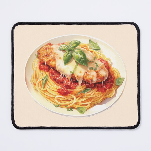 Item preview, Plate of Chicken Parmigiana and Spaghetti Bolognese designed and sold by Alicia Chee.