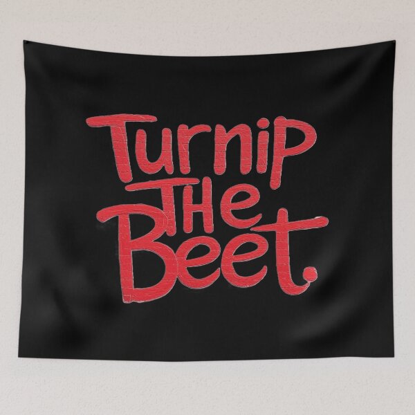 Item preview,  "Turnip The Beet" in vibrant red brick on black designed and sold by DesignsMjB.