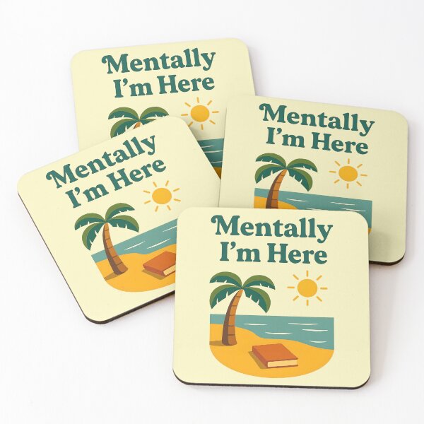 Item preview, "Mentally I'm Here" Tropical Escape Art designed and sold by PrintandJoy.