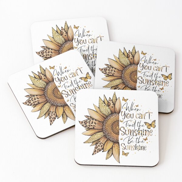 Item preview, Sunflower & Leopard Print Quote – "Be the Sunshine" Inspirational Design designed and sold by Snifferius.
