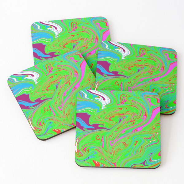 Item preview, Green spiral with pink red and blue designed and sold by SassyJadePrints.