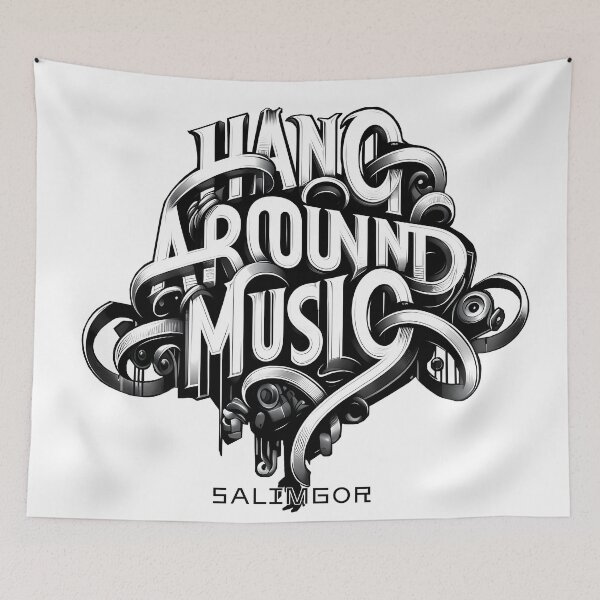Item preview, Hangaround Music Logo, Graffiti Style designed and sold by Salimgor Hangaround Music.