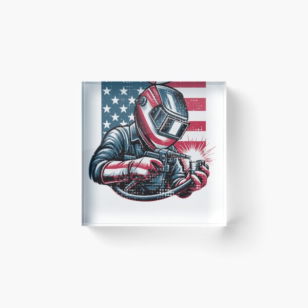 Item preview, American Flag Welder America Welding designed and sold by Merch Mann.