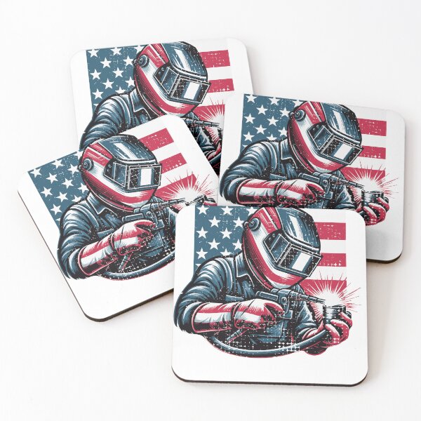 Item preview, American Flag Welder America Welding designed and sold by Merch Mann.