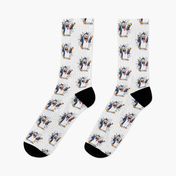 Item preview, Hysterical Penguin with a Toy Gun – Chill, It’s a Joke! designed and sold by ELzor Arts.