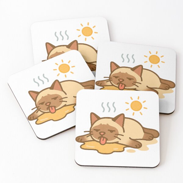 Item preview, Melted Meow – Siamese Cat in Summer Heat designed and sold by MoodMeow.