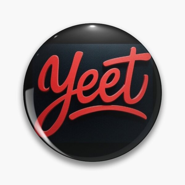 Artikelvorschau, Leuchtend rotes Graffiti „Yeet“ auf schwarzem Hintergrund entworfen und verkauft von DesignsMjB.