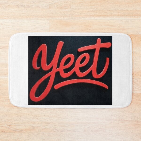 Item preview, Vibrant Red Graffiti "Yeet" on Black Background designed and sold by DesignsMjB.
