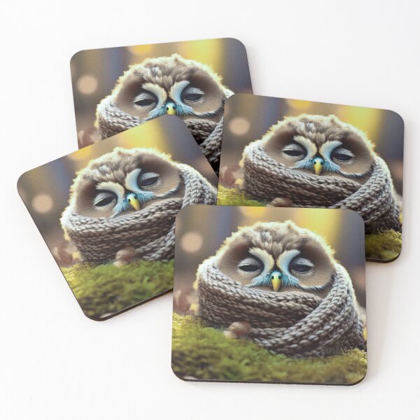 Item preview, Minimalist Sleepy Owl – Forest Wall Art designed and sold by VibeMotion.