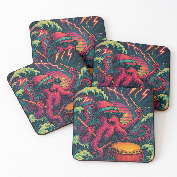 Item preview, Tako Drummer Chaos – Octopus Taiko Fury designed and sold by YamiHaus.