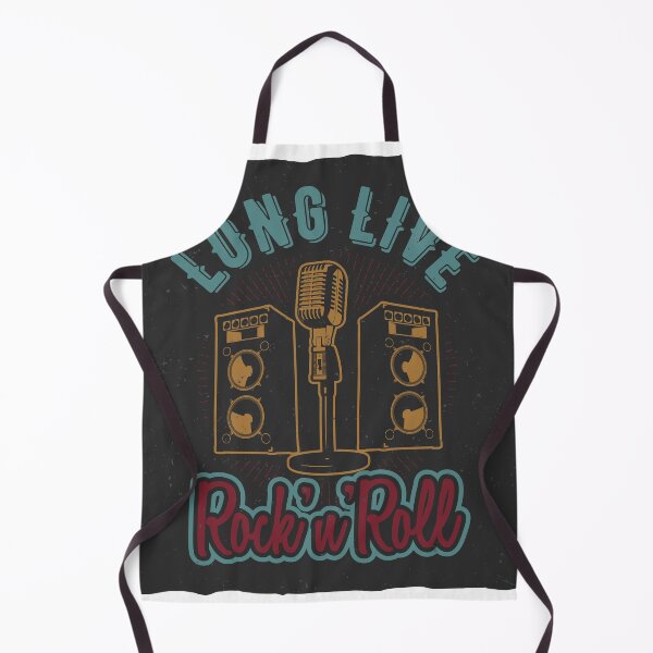 Item preview, Vintage Electric GuitarLong Live Rock n Roll" Vintage Microphone & Speakers Design | Retro Music Art Design | "Rock Music Forever" Grunge Banner Art designed and sold by TeesHearts100.