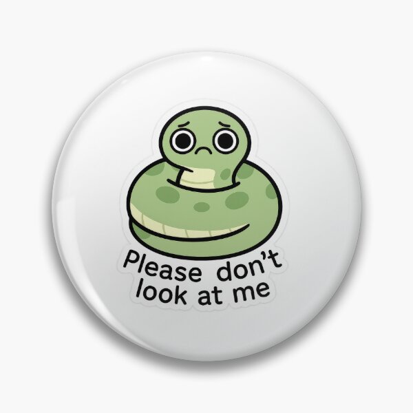 Item preview, Shy Snake – Please Don’t Look at Me Funny Sticker designed and sold by champkppwc.