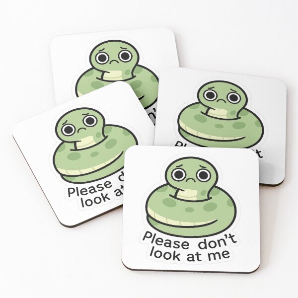 Item preview, Shy Snake – Please Don’t Look at Me Funny Sticker designed and sold by champkppwc.