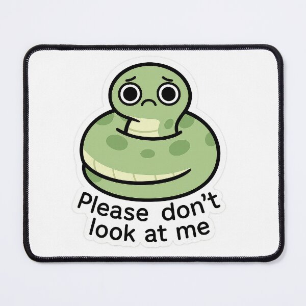 Item preview, Shy Snake – Please Don’t Look at Me Funny Sticker designed and sold by champkppwc.