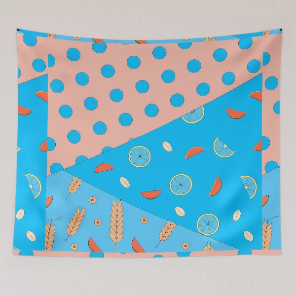 Item preview, Geometric Food Patterns: A Balanced Composition designed and sold by ART ATTACK ZONE.