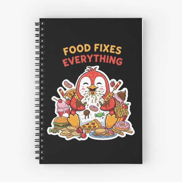 Item preview, Penguin Eats Away Sadness – Food Fixes Everything designed and sold by ELzor Arts.