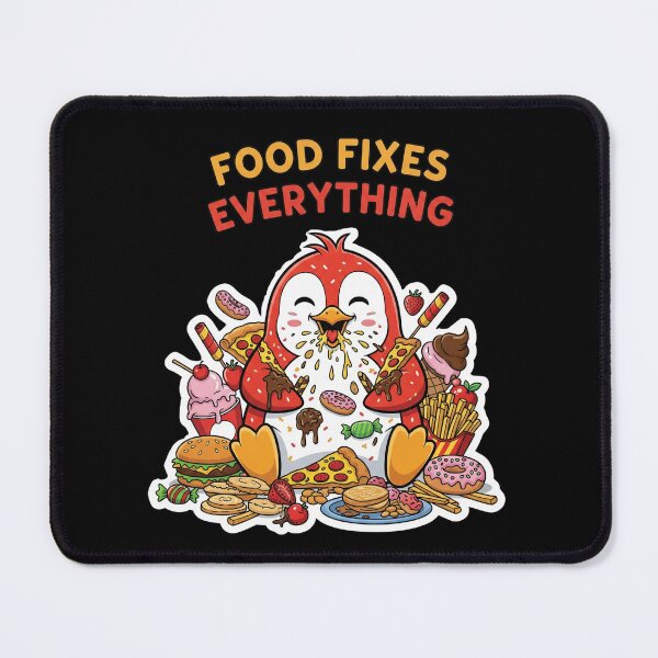 Item preview, Penguin Eats Away Sadness – Food Fixes Everything designed and sold by ELzor Arts.