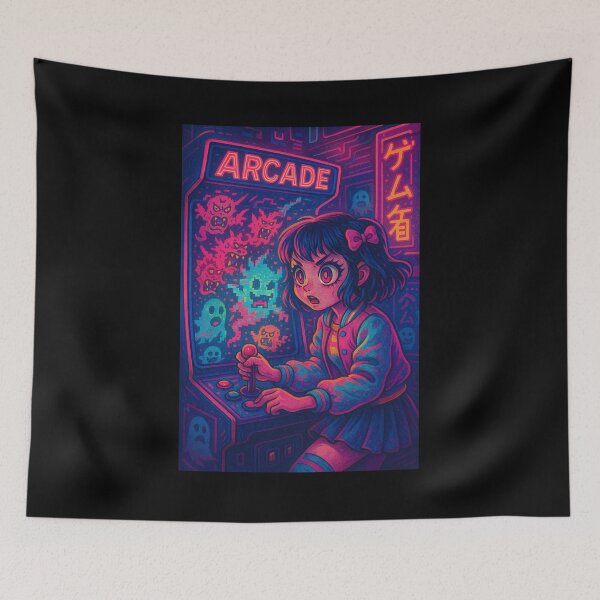 Item preview, Anime Arcade Fever – Pixel Yokai Showdown designed and sold by YamiHaus.