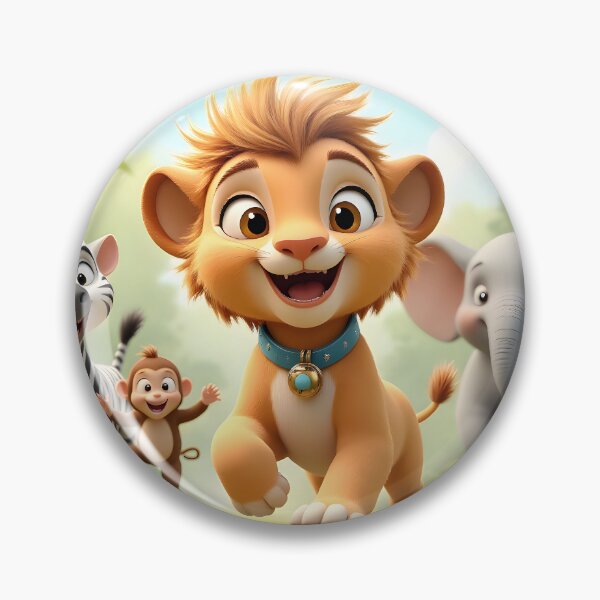 Item preview, Jungle Friends at Play – Vibrant Kids Animal Art Print designed and sold by TinyDreamWorld.