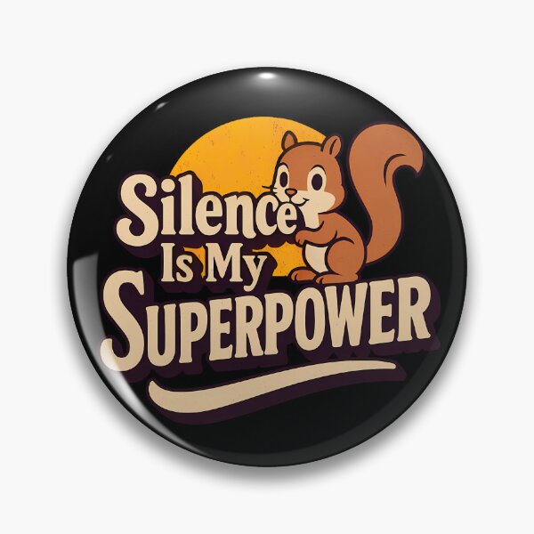 Artikelvorschau, Schweigen ist meine Superkraft – Retro Eichhörnchen Introvertiertes Design entworfen und verkauft von TestudoDesign.