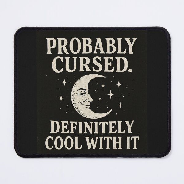 Item preview, Probably Cursed. Definitely cool with it. designed and sold by MidnightMoodCo.
