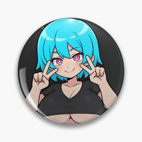 Item preview, Anime Girl Peace Sign Bust Sticker – Kumi (Original Character Art) designed and sold by Kumi-dsgn.