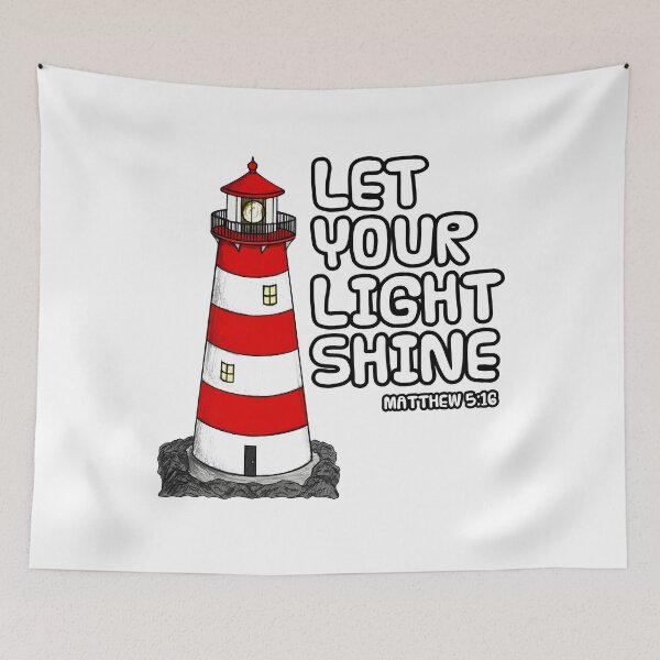 Item preview, Lighthouse, Let Your Light Shine, Matthew 5, Christian Church  designed and sold by doodlerob.