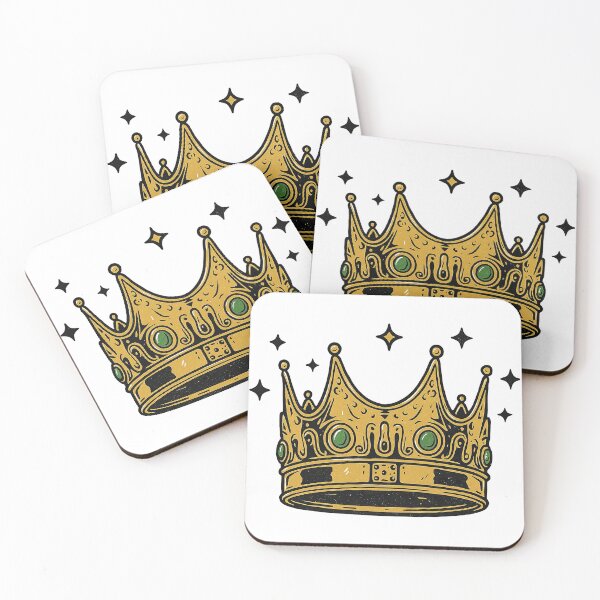 Item preview, Royal Gold Crown with Emerald Jewels – Majestic Vintage Illustration designed and sold by ArtfulWeave.