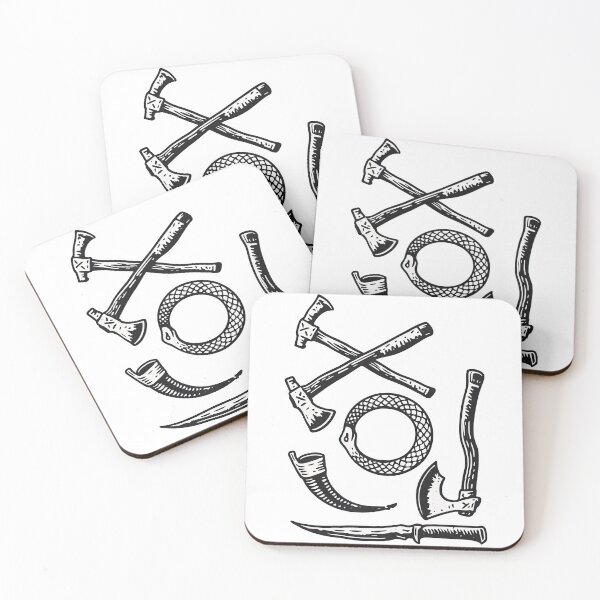 Item preview, Viking Axe and Weapons Collection – Norse Mythology Illustration designed and sold by ArtfulWeave.