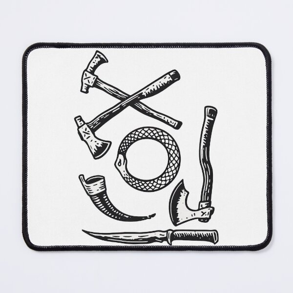Item preview, Viking Axe and Weapons Collection – Norse Mythology Illustration designed and sold by ArtfulWeave.