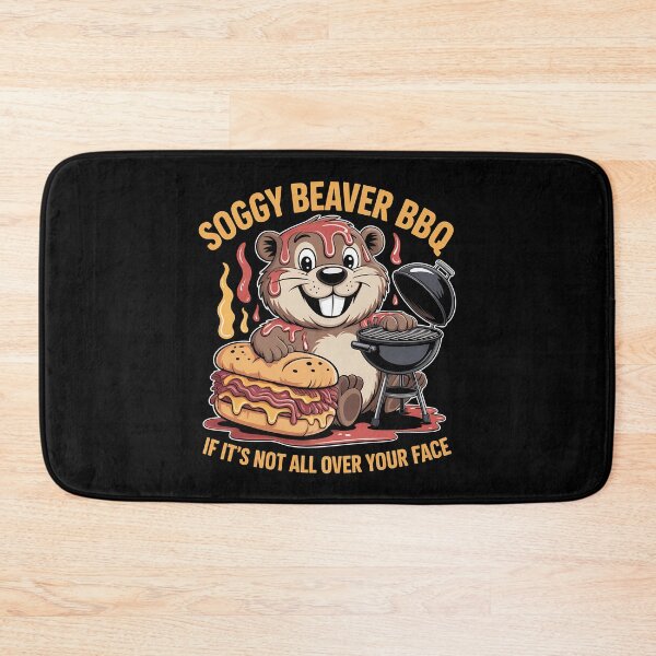 Item preview, Soggy Beaver BBQ If It's Not All Over Your Face - This gift is perfect for BBQ lovers, grill masters, and anyone who enjoys messy, mouthwatering fun with a side of humor. designed and sold by ZyziowskyArt.