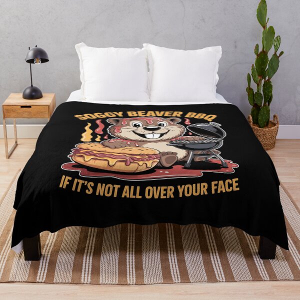 Item preview, Soggy Beaver BBQ If It's Not All Over Your Face - This gift is perfect for BBQ lovers, grill masters, and anyone who enjoys messy, mouthwatering fun with a side of humor. designed and sold by ZyziowskyArt.