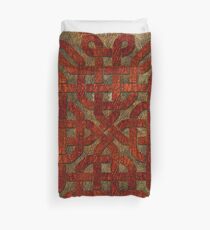 Funda nórdica Red Brown Faux Leather Celtic Knot