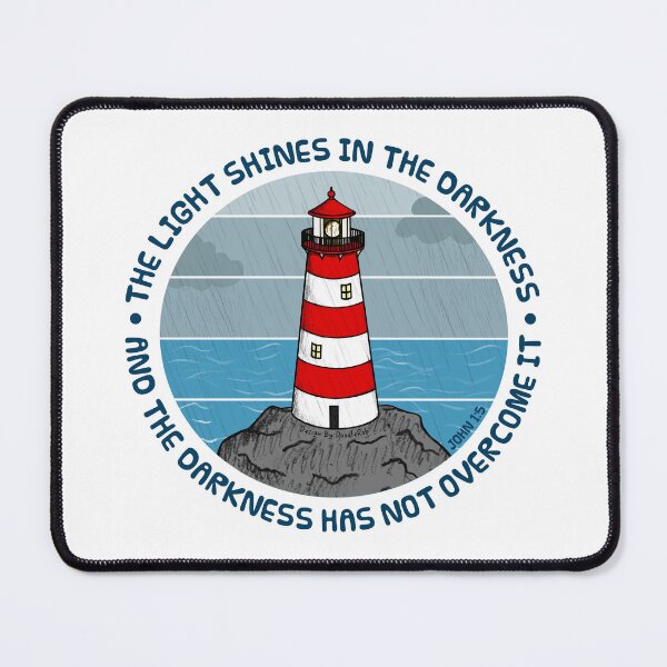 Item preview, Lighthouse, The Light Shines In The Darkness, Christian Church  designed and sold by doodlerob.