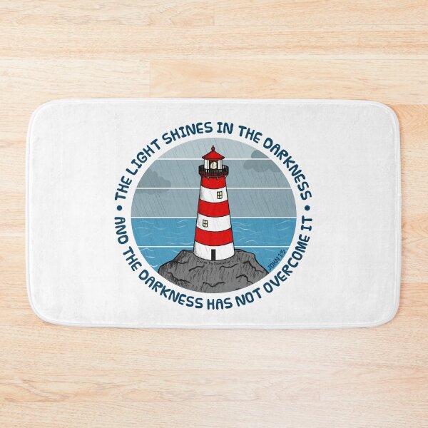 Item preview, Lighthouse, The Light Shines In The Darkness, Christian Church  designed and sold by doodlerob.
