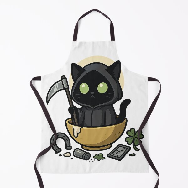 Item preview, Grim Reaper Cat – Cute but Cursed Familiar designed and sold by OtakuQuotes.