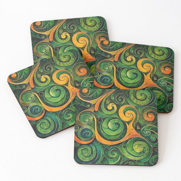 Item preview, New Zealand Māori Paua Pattern Koru Design 438 designed and sold by GrinGalore.