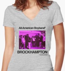 Brockhampton All-American Boyband Women's Fitted V-Neck T-Shirt