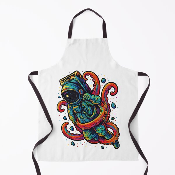 Item preview, Psychedelic Astronaut Entangled by Octopus – Cosmic Creature Illustration designed and sold by ArtfulWeave.