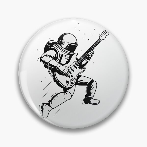 Item preview, Rockstar Astronaut Playing Electric Guitar – Cosmic Musician Illustration designed and sold by ArtfulWeave.
