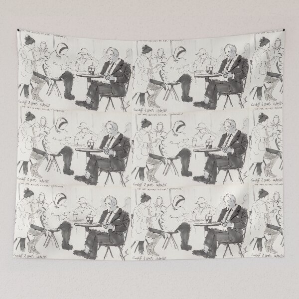 Item preview, People at a cafe using cell phones drawing designed and sold by MikeJory.